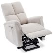 Electric Recliner Armchair Beige Fabric TV-929 CRM2