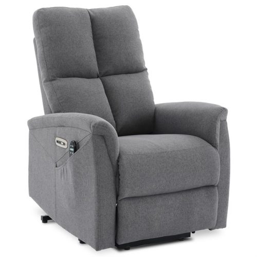 Electric Recliner Armchair Grey Fabric TV-929 GREY2