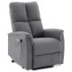 Electric Recliner Armchair Grey Fabric TV-929 GREY2