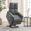 Electric Recliner Armchair Grey Fabric TV-929 GREY2