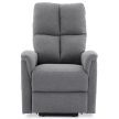 Electric Recliner Armchair Grey Fabric TV-929 GREY2