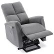 Electric Recliner Armchair Grey Fabric TV-929 GREY2