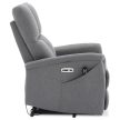 Electric Recliner Armchair Grey Fabric TV-929 GREY2