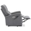 Electric Recliner Armchair Grey Fabric TV-929 GREY2