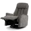 Szürke relaxfotel, szövet kárpitozással