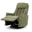 Zöld relaxfotel, szövet kárpitozással