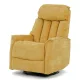 Sárga relaxfotel, szövet kárpitozással