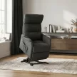 Szürke elektromos relaxfotel kábeles vezérléssel, szövet kárpitozással – TV-L8960