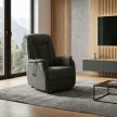 Szürke elektromos relaxfotel kábeles vezérléssel, szövet kárpitozással – TV-L8963