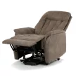 Elektromos relax fotel állítható háttámlával barna vintage szövet TV-Q8575 BR3