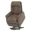 Elektromos relax fotel állítható háttámlával barna vintage szövet TV-Q8575 BR3