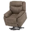 Elektromos relax fotel állítható háttámlával barna vintage szövet TV-Q8668 BR3