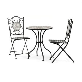 Kerti bútor szett 1+2, kerámia, többszínű, US1400 SET