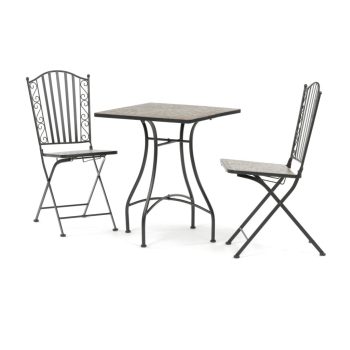 Kerti bútor szett 1+2, fém, kerámia mozaik, US1700 SET