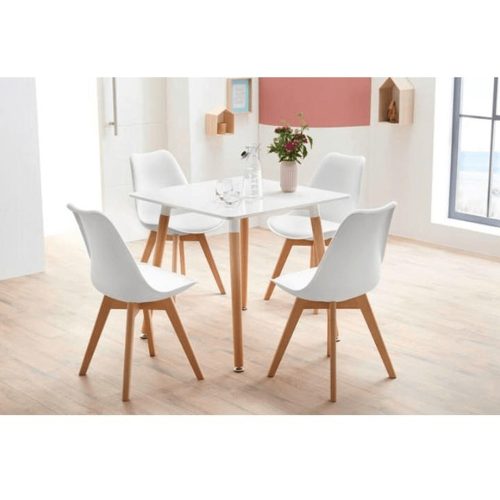 4 Person Scandinavian Dining Set. Bitonto Table 4Db. With Monza Chair. More Colours Bitonto-Monza 