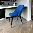 Modern Velvet Dining Chair Blue Dc-2048 