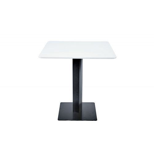Szögletes Étkezőasztal, Bisztró asztal Fehér Színben Palermo - 70x70 cm./ 80x80 cm. Mdf-Fém 