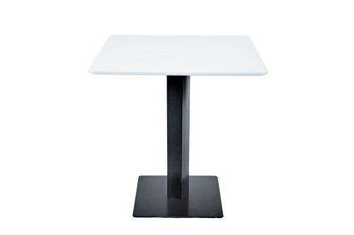 Szögletes Étkezőasztal, Bisztró asztal Fehér Színben Palermo - 70x70 cm./ 80x80 cm. Mdf-Fém 