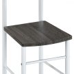 Valet stand 82646 brown solid wood and chrome metal