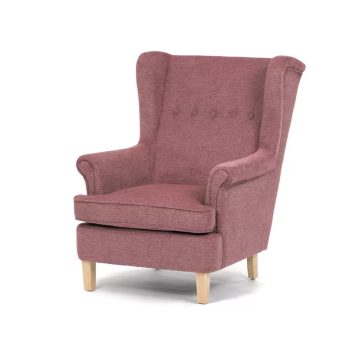 Pink Vintage Fabric Lounge Armchair AK-388 (In Stock)