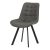 Dining Chair with Grey Fabric and Black Metal Legs