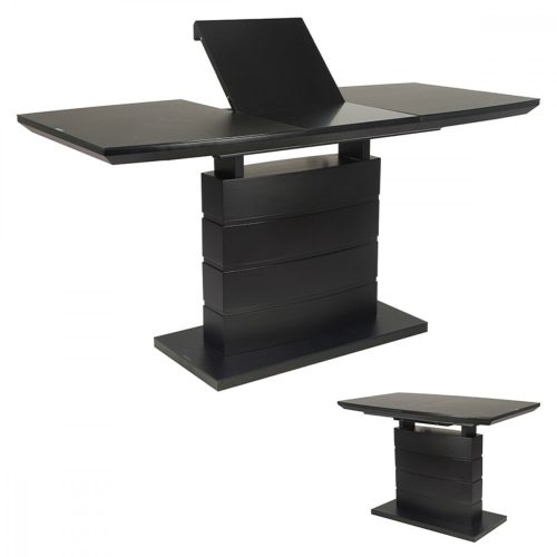 Modern Extendable Dining Table in Black Colour 110+40x70 cm. HT-420 