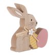 Húsvéti Nyuszi , Fa Asztaldísz Natúr Színben
