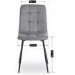 Szürke Szövet Étkezőszék. PERU 2 Belföldi Raktárról