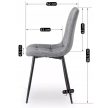 Szürke Szövet Étkezőszék. PERU 2 Belföldi Raktárról
