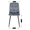 Grey Velvet Dining Chair ROBIN