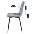 Grey Velvet Dining Chair ROBIN