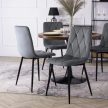 Grey Velvet Dining Chair ROBIN