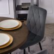 Grey Velvet Dining Chair ROBIN
