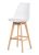 Škandinávska barová stolička v bielej farbe Montreal - Skladom