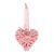 Rattan Heart Door Decoration Pink