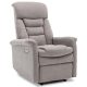 Electric Recliner Armchair Silver Fabric