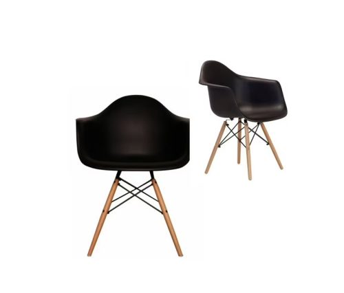 Verona Plastic Dining Armchair Black (In Stock)