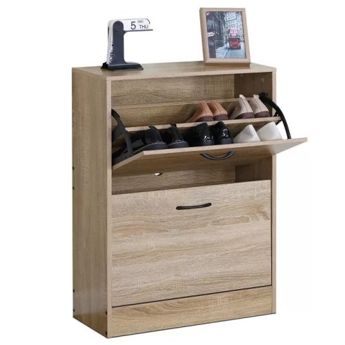 Cipőtartó (cipősszekrény), MDF, barna, ABO-G1014 OAK Belföldi Raktárról