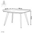 HT-F4416 Dining Table 160x90 cm MDF Old Wood OLW