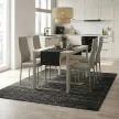 4 személyes étkezőszett szürke székekkel és travertin asztallal 110x70x75 cm ASE-1039 CRM2