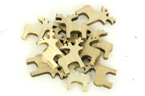 Wooden Reindeer Decoration Natural