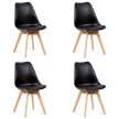Scandinavian Dining Chair Black MONZA