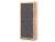 2-door wardrobe in aged wood/concrete grey finish - Luna2