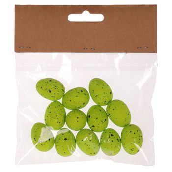 Polystyrene Easter Eggs Green 12 pcs