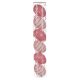 Easter Hanging Plastic Eggs Pink/White Striped/Spotted 6 pcs