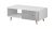 Coffee Table High Gloss White with Gloss Grey Drawer VIVALDI