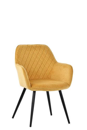 Yellow Velvet Treviso Dining Chair