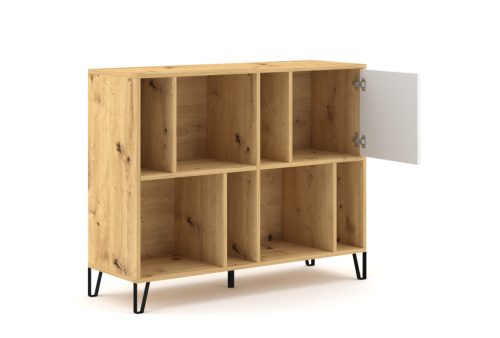 Shelf Cabinet 1-Door Artisan Oak/White Matt BILBAO BL09