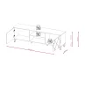 TV Cabinet Artisan Oak/White BILBAO BO02