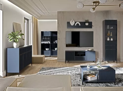 Fésülködőasztal indigo színben – ELEGANZO LS‑9